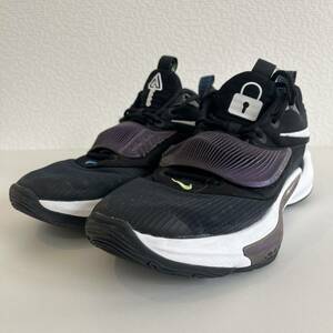 ナイキ NIKE ズーム フリーク3 バッシュ スニーカー 黒紫 BLACK×PURPLE UK9 28.0cm 現状品