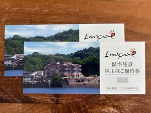 江の島アイランドスパ 温浴施設 ご優待券 2枚セット(最大4枚) ◆Enospa、江ノ島アイランドスパ、飯田グループ 株主優待券◆