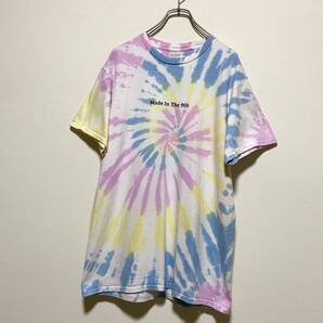 アメリカ古着 Made In The 90s タイダイ 半袖 Tシャツ カラフル マルチカラー Mサイズ コットン 【I340】