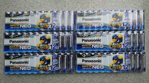 【未使用】 パナソニック 単３乾電池 エボルタネオ アルカリ乾電池 合計72本