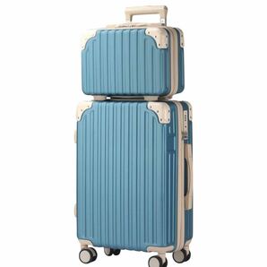 【本日限定セール】ZARAジャンル 海外ブランド キャリーケース スーツケース まとめ売り 2点セット キャリーバッグ TSAロック ブルー