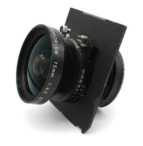 Ψ希少◇ NIKON ニコン NIKKOR-SW 1:4.5 75mm 大判カメラ レンズ COPAL-0