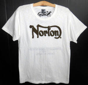 Й美品 NORTON ノートン ロゴ刺繍 バックユニオンジャック Tシャツ XL 42N1018