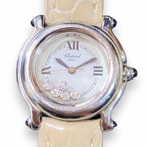 1 иен ~ распродажа Chopard Chopard happy спорт 5P бриллиант 8245 кварц женские наручные часы включение в покупку не возможно [L1092]