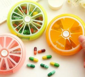  pill case portable mobile container medicine inserting 1 week minute .. medicine tablet Capsule supplement mobile convenience 