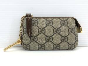 ■GUCCI グッチ コインケース 447964 496334 小銭入れ GG柄 キーリング ゴールド金具■