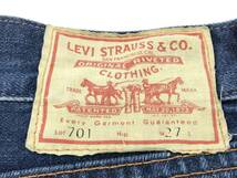 ■ Levis リーバイス 701 W27 レディース 復刻 ジーンズ ビッグE 赤耳 42TALON ジッパー ストレート LVCヴィンテージ セルビッジ ■_画像7