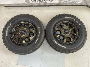 ●MAD CROSS MAD STAR タイヤ付き アルミホイールセット 145/80R12 軽トラ 軽バンに！ 4本セット 中古品●