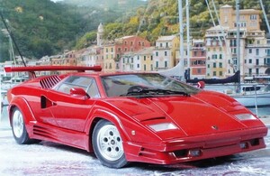  Auto Art signature 1/18 1988 Lamborghini счетчик k25 anniversary commemoration первое поколение более поздняя модель красный Lamborghini Countach текущее состояние товар бесплатная доставка 