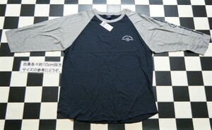 NAUTICA ラグラン ロング Tシャツ L 紺灰 れ4783　USAサイズ　