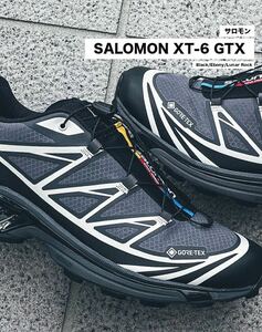 売り切り SALOMON XT-6 GTX Black/Ebony/Lunar Rock 23FA-I サロモン スニーカー atmos アトモス レア 完売品 GORE-TEX トレイル 27cm 
