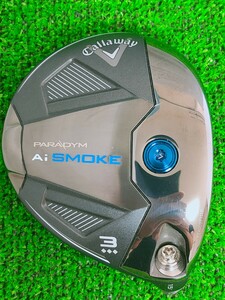 【送料無料】キャロウェイ パラダイム PARADYM Ai SMOKE スモーク ◆◆◆ トリプルダイヤモンド 3W 15° ヘッド単品。付属品無し（FH129)