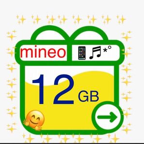 mineo マイネオ パケットギフト 約12GB(6000MB×2) パケットギフトコード 匿名発送 送料無料 即決 基本即日対応 m1の画像1