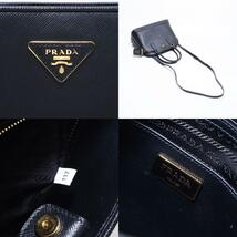 プラダ PRADA ハンドバッグ サフィアーノ 2way ショルダー ブラック_画像9