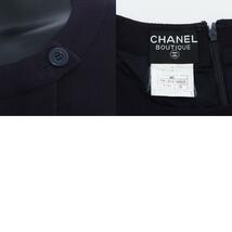 シャネル CHANEL ワンピース ノースリーブ ウール ブラック_画像10