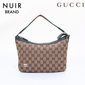 グッチ GUCCI ハンドバッグ GGキャンバス シェリーライン ブラウン