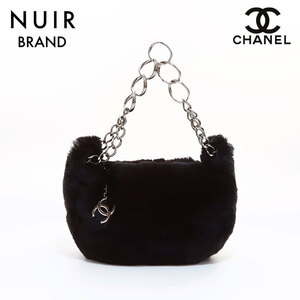 シャネル CHANEL ショルダーバッグ ファー ブラック