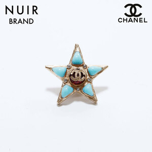  Chanel CHANEL брошь 2008 год Star Gris powa цветной камень Gold 