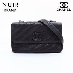 シャネル CHANEL ショルダーバッグ 1985-1993 キャビアスキン 3番台 ココマーク ブラック