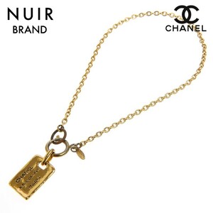  Chanel CHANEL колье Logo plate Gold 