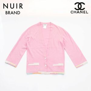 シャネル CHANEL カーディガン ココボタン ピンク