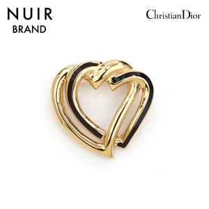 クリスチャンディオール Christian Dior ブローチ ハート ゴールド
