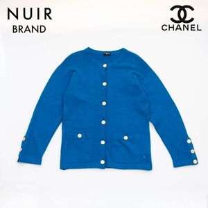  Chanel CHANEL кардиган clover кашемир голубой 