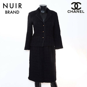  Chanel CHANEL выставить твид Size 4 черный 