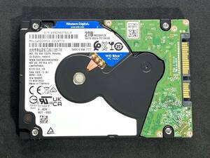 【送料無料】 ★ 2TB ★　WD Blue　/　WD20SPZX　【使用時間：1849ｈ】2022年製　Western Digital Blue　良品 2.5インチ内蔵HDD/7mm 即決 