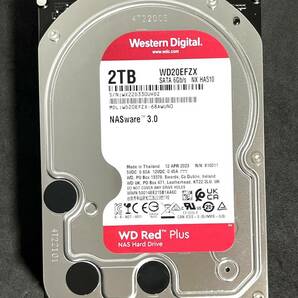 【送料無料】★ 2TB ★　WD Red Plus / WD20EFZX　【使用時間：5076ｈ】 2023年製　良品　Western Digital RED Plus　3.5インチ内蔵HDD　