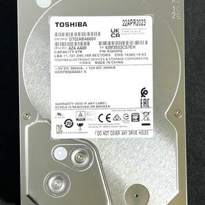 【送料無料】　★ 6TB ★　TOSHIBA / DT02ABA600V　【使用時間： 390 ｈ】　2023年製　稼働少　3.5インチ内蔵HDD　SATA　AVコマンド対応