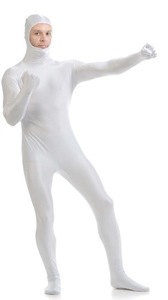 ハロウィン 衣装 コスプレ 仮装 コスチューム 男 女 メンズ レディース 面白 全身タイツ 大人 3XL 190cm 205cm 大きいサイズ 白