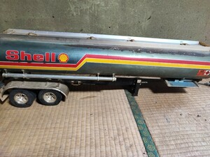 [ Junk ] that time thing Tamiya large radio-controller truck trailer container carrier Shell TAMIYA tanker trailer 