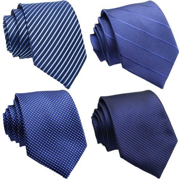 ネクタイ 4本セット [FIKO] ブルー系 レギュラータイ
