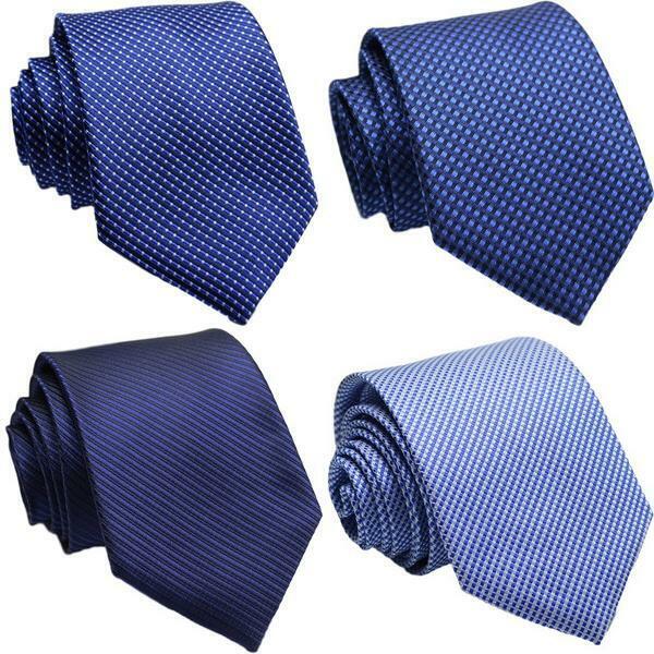 ネクタイ 4本セット [KNOP] ブルー系 レギュラータイ