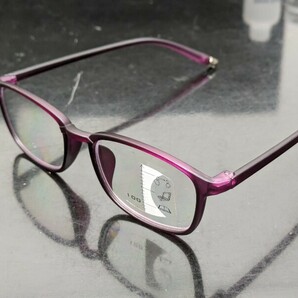 遠近両用　老眼鏡　バイオレット　紫　度数1.0 ブルーライトカット　おしゃれ　TR90　フレームがしなる　色がおしゃれ　