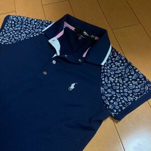  Ralph Lauren navy × floral print Polo 