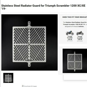 40%OFF*R&G stainless steel radiator guard TRIUMPH SCRAMBLER1200XE 1200XC 2019 2024 Triumph Scrambler 1200XC SRG0081SS