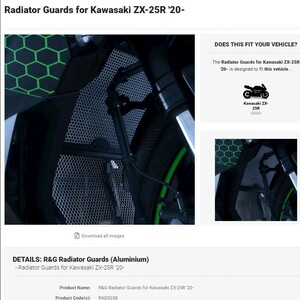 40%OFF★R&G ラジエーターガード ZX-25R ZX25R 2020 2023 KAWASAKI カワサキ RAD0258RE