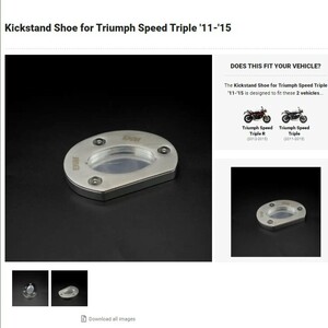 40%OFF*R&G kick stand shoe side stand shoe TRIUMPH SPEED TRIPLE 1050 2011 2015 Triumph Speed Triple PKS0042SI