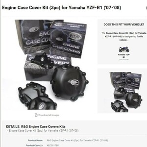 40%OFF★R&G クランクケースカバー エンジンカバー エンジンガード YZF-R1 2007 2008 YAMAHA ヤマハ KEC0017BK 