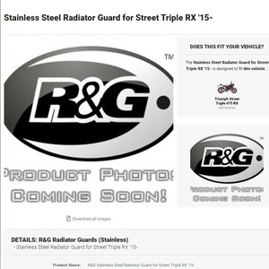 40%OFF★R&G ステンレス ラジエーターガード TRIUMPH STREET TRIPLE 675RX トライアンフ ストリートトリプル675RX 2015 2016 SRG0033SS