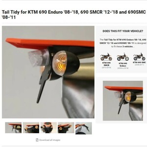 40%OFF★R&G TailTidy フェンダーレスキット KTM 690 SMCR ENDURO SMC 2008 2012 2009 2018 LP0073BK