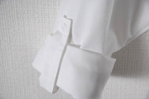 ■未使用・大きめサイズ■ccq/綿ｘ麻裾タックプルオーバーブラウス/オフ白/XLサイズ_画像7