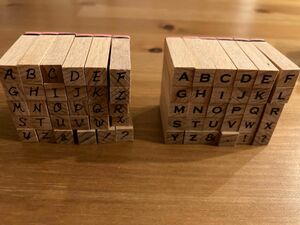 木製スタンプ　アルファベット