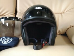 Arai アライ ジェットヘルメット MOD サイズ59.60cm表示 アライ ヘルメット（混載/2輪用バイク オートバイ 旧車 ビンテージ ハーレー