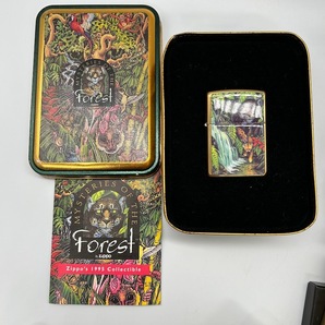 【J-16】ZIPPO ジッポ 未使用有 MYSTERIES OF THE Forest Zippo’ｓ 1995 Collectible DDS CRT Eng. TROUT GGB社長サイン 着火未確認の画像2