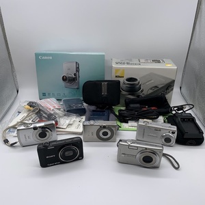 【K-40】デジタルカメラ まとめ売り　Canon IXY DIGITAL55 DIGITAL810IS Nikon COOLPIX 3700 FUJIFILM FinePix SONY Cyber-shot 現状品