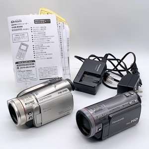 [Y-22] electrification verification Panasonic video camera HDC-HS300(SDHC) HDC-TM750(SDXC built-in memory 96G) FULL HD Panasonic present condition goods 