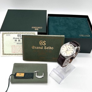 【AF-2】稼働品　SEIKO　GS　Grand Seiko　グランドセイコー　メンズ　腕時計　9F61-0A10　アイボリー　10BAR　箱・ケース付　現状品　